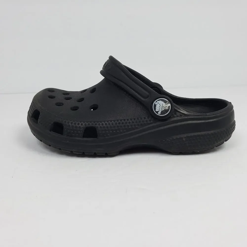 Crocs Classic Toddler Boys Size 12 Black Slip On Casual Clog Shoes
